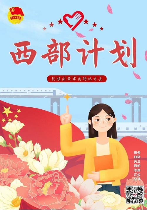 西部计划官方微信宣传管院学子设计的2021年西部计划招募宣传海报作品
